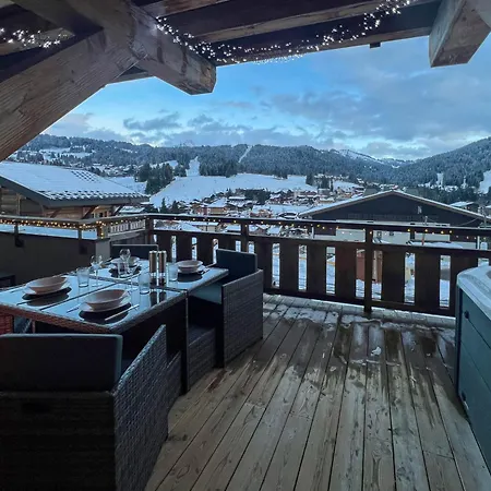 Bel Aux Gets Avec Sauna, Jacuzzi Et Wi-fi - Fr-1-671-289 Apartment Les Gets